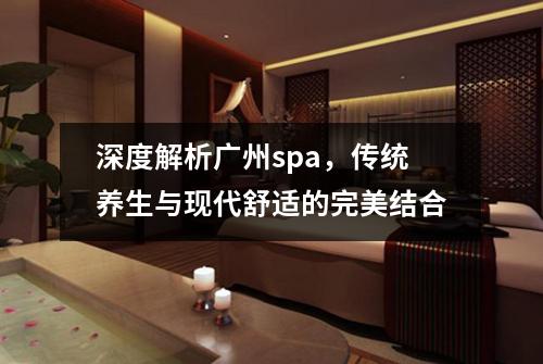深度解析广州spa，传统养生与现代舒适的完美结合