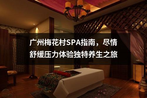 广州梅花村SPA指南，尽情舒缓压力体验独特养生之旅