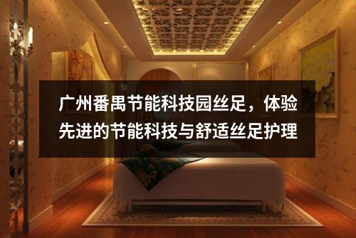 广州番禺节能科技园丝足，体验先进的节能科技与舒适丝足护理