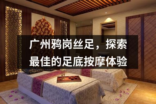 广州鸦岗丝足，探索最佳的足底按摩体验
