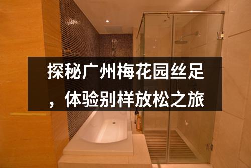 探秘广州梅花园丝足，体验别样放松之旅