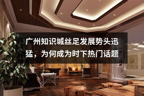 广州知识城丝足发展势头迅猛，为何成为时下热门话题
