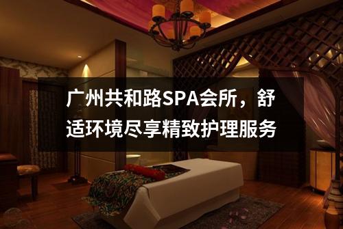 广州共和路SPA会所，舒适环境尽享精致护理服务