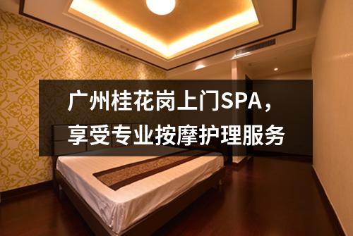 广州桂花岗上门SPA，享受专业按摩护理服务