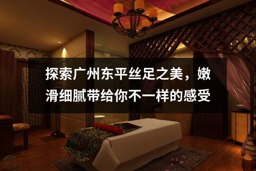 探索广州东平丝足之美，嫩滑细腻带给你不一样的感受