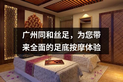 广州同和丝足，为您带来全面的足底按摩体验