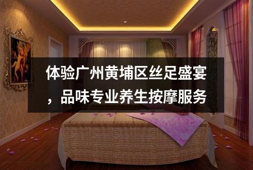 体验广州黄埔区丝足盛宴，品味专业养生按摩服务