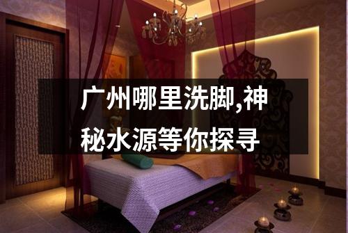 广州哪里洗脚,神秘水源等你探寻