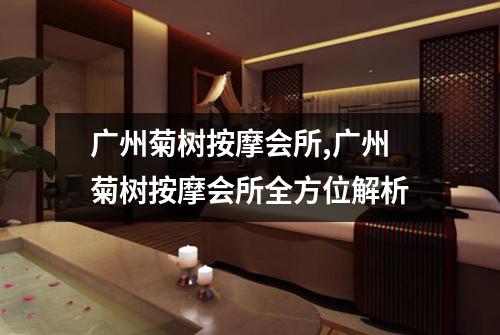 广州菊树按摩会所,广州菊树按摩会所全方位解析