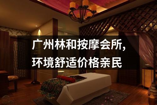 广州林和按摩会所,环境舒适价格亲民