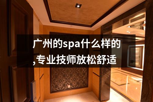 广州的spa什么样的,专业技师放松舒适