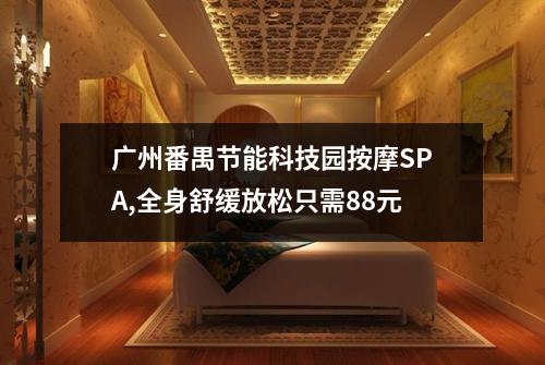 广州番禺节能科技园按摩SPA,全身舒缓放松只需88元