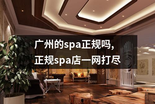 广州的spa正规吗,正规spa店一网打尽