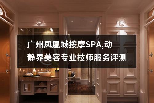 广州凤凰城按摩SPA,动静界美容专业技师服务评测