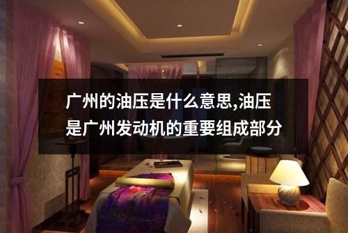 广州的油压是什么意思,油压是广州发动机的重要组成部分