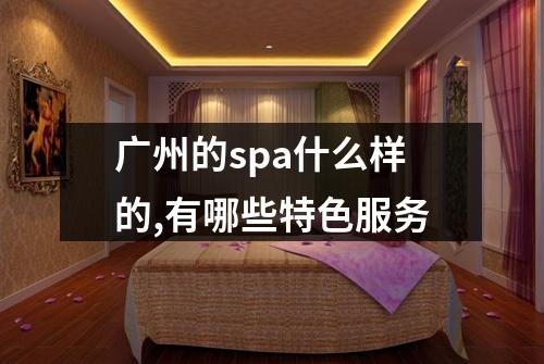 广州的spa什么样的,有哪些特色服务