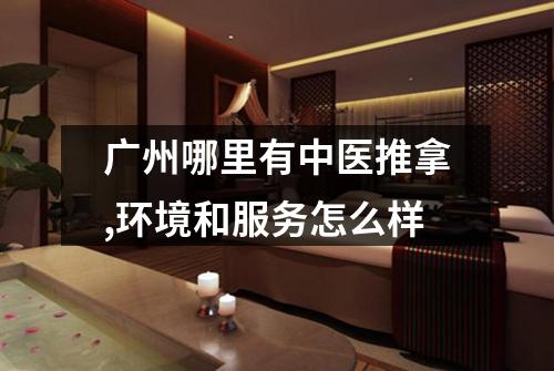 广州哪里有中医推拿,环境和服务怎么样