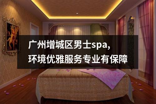 广州增城区男士spa,环境优雅服务专业有保障