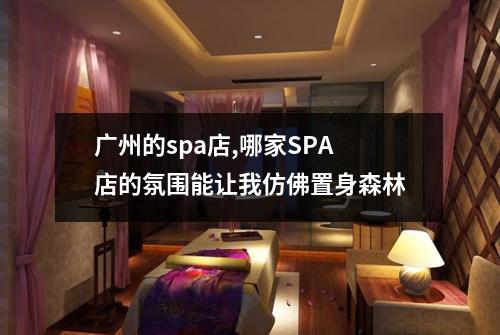广州的spa店,哪家SPA店的氛围能让我仿佛置身森林