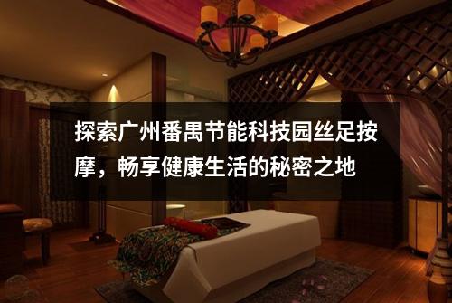 探索广州番禺节能科技园丝足按摩，畅享健康生活的秘密之地