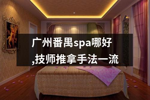 广州番禺spa哪好,技师推拿手法一流