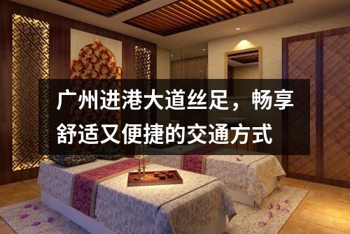 广州进港大道丝足，畅享舒适又便捷的交通方式