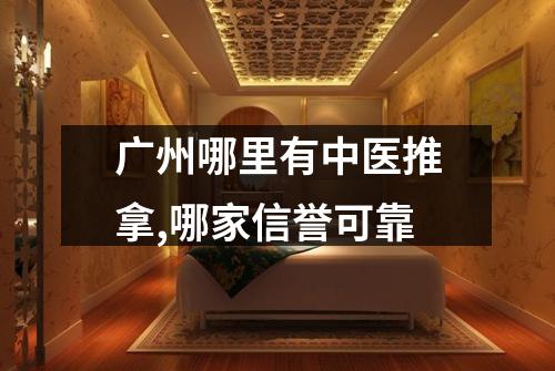 广州哪里有中医推拿,哪家信誉可靠