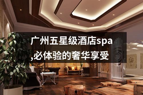 广州五星级酒店spa,必体验的奢华享受