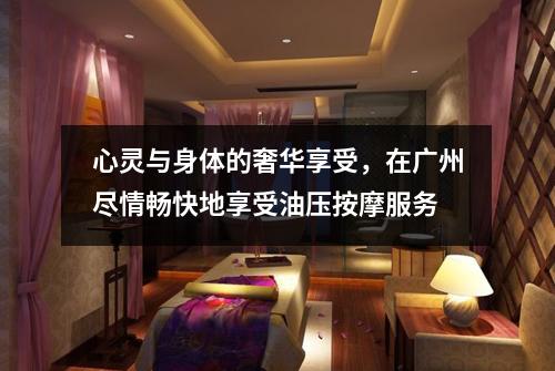 心灵与身体的奢华享受，在广州尽情畅快地享受油压按摩服务